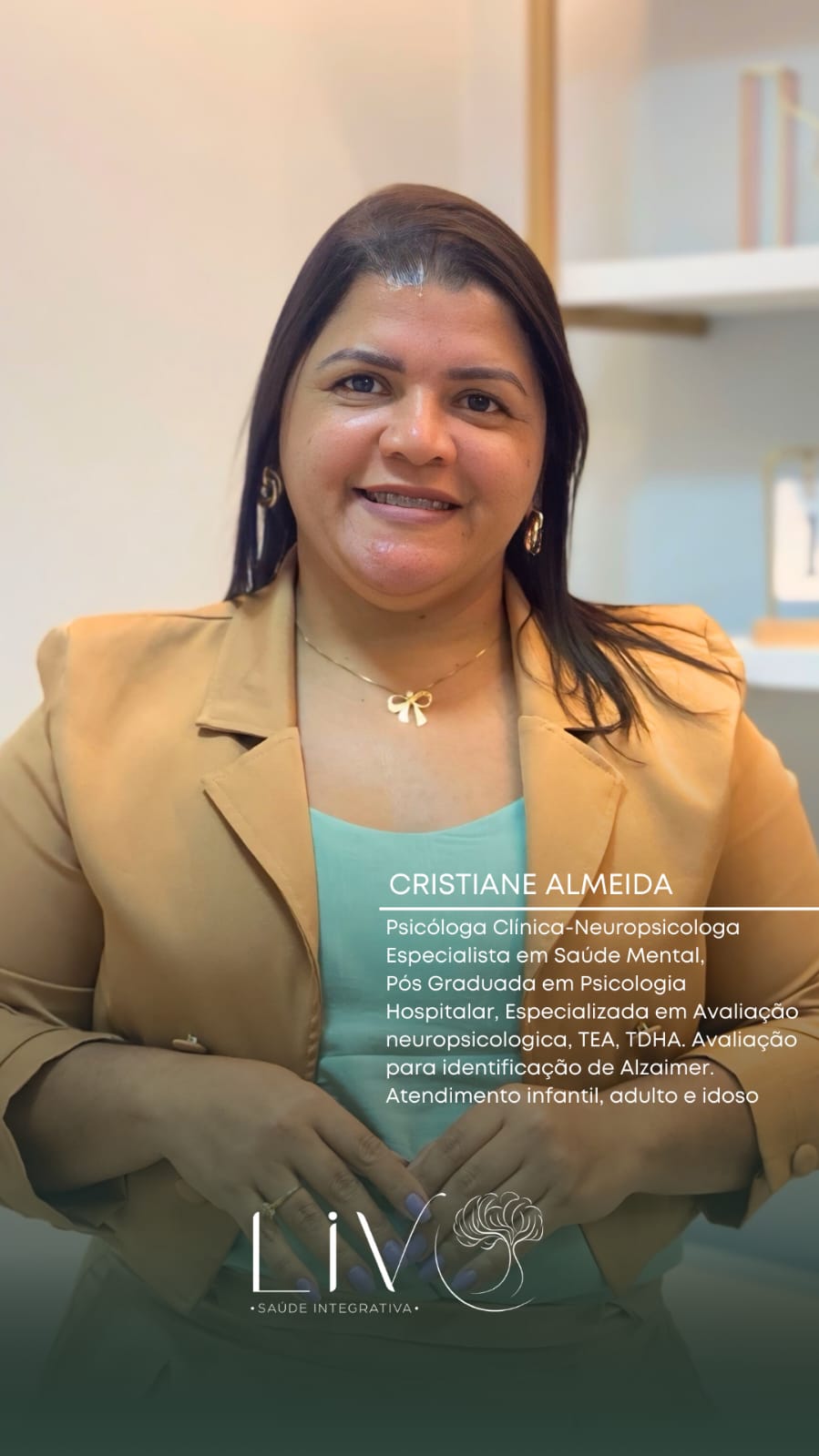 Cristiane Almeida — Psicóloga Clínica e Neuropsicóloga na LIV Saúde Integrativa